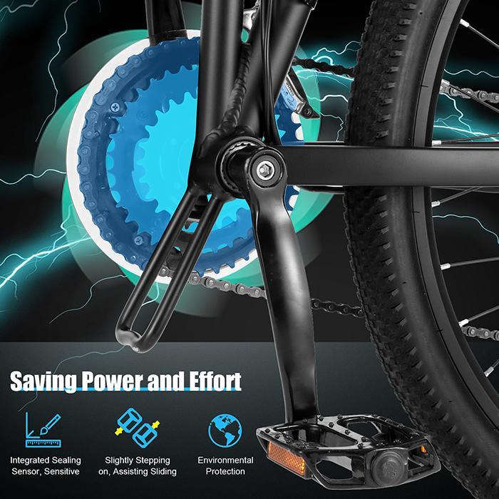 VIVI 26inch Folding Electric Bike for Adults Electric Mountain Bike 350W eBike Shimano 21 Speed Gears E-bike Bicycle